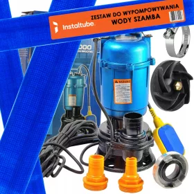    Потопяема помпа Помпа за септична яма с мелница + маркуч 550 W 180 l/h