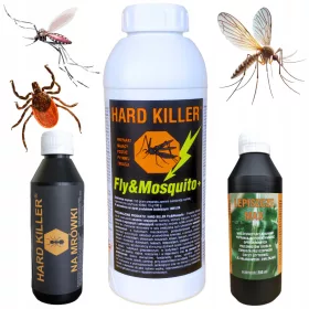    Течност против кърлежи, комари, мравки, оси, паяци, бълхи Hard Killer 1000 ml