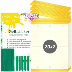    40x YELLOW BUTTERFLY POT САКСИЯ за земни комари, листни въшки, плодови мушици, насекоми