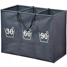    Свободностоящ кош за пране Kesper 150л, нюанси на сиво и сребристо