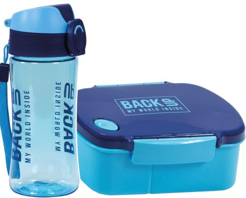  БУТИЛКА ЗА ВОДА BackUP нетоксичен TRITAN 400ml BPA FREE син