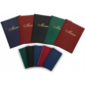   КОМПЛЕКТ ОТ 10 ЧАСТИ КОРИЦА МЕНЮ КАРТА А4 БЕЗПЛАТНО 5 ЧАСТИ СЕРВИТЪР ПЛАЩАЩ