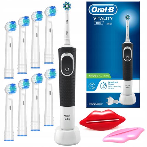  Oral-B D100 Vitality Cross Action Електрическа четка за зъби черна + 2 други продукта