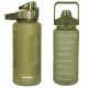  COOLPACK ГОЛЯМА БУТИЛКА ЗА ВОДА С ДРЪЖКА 2L ЗЕЛЕНА МОТИВАЦИОННА МЕРКА