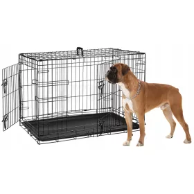    ГОЛЯМА МЕТАЛНА КЛЕТКА ЗА КУЧЕТА DOG 107x71x77