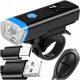  Предна велосипедна светлина за кормило USB рефлектор LED предна светлина