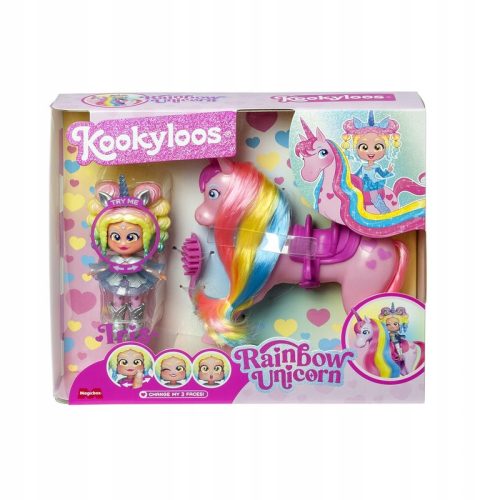  Kookyloos Rainbow Unicorn Pink Horse Doll Кукла Iris