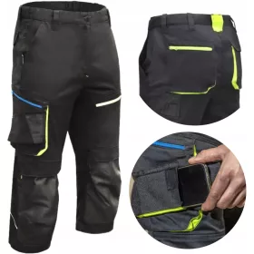   Еластични КЪСИ РАБОТНИ 3/4 мъжки РАЗТЕГЛИВ панталон HOEGERT L