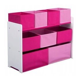    РОЗОВА БЯЛА ГОЛЯМА ЕТАЖКА ОРГАНИЗАТОР КОНТЕЙНЕРИ ЗА ДЕЦА