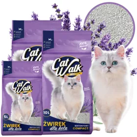    Бентонит котешка тоалетна 25L LAVENDER CatWalk LAVENER clumping 25L
