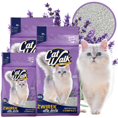  Бентонит котешка тоалетна 25L LAVENDER CatWalk LAVENER clumping 25L