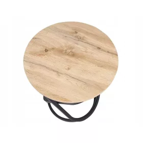    EOS E 45 кръгла холна маса, занаятчийски дъб/черен Signal