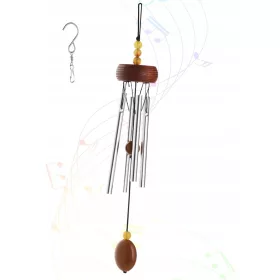    ДЪРВЕНИ ГРАДИНСКИ КАМБАНЦИ С МЕТАЛНИ ТРЪБИ ЗА ОКАЧВАНЕ НА ЗВАНЧЕ