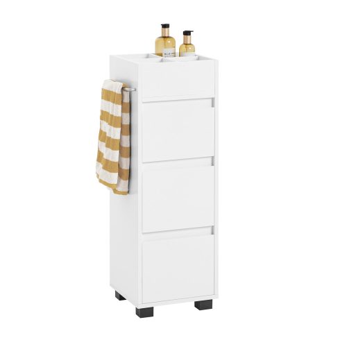  Шкаф за баня SoBuy 90 х 30 х 30 см бял