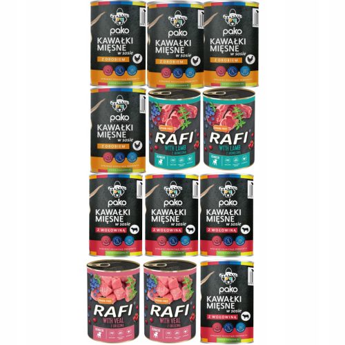  D. NOTECI FOOD RAFI JUNIOR МИКС ОТ PSA ВКУСОВЕ 12x400g