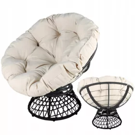    Градинско въртящо се кресло Saska, нюанси на бежово