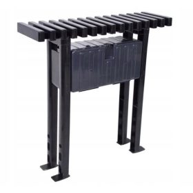   Гробищна пейка Ołer Laura, черна, 78x23x80 см