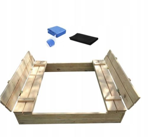 ЗАТВОРЕН ПЯСЪЧНИК, ДЪРВЕНИ ПЕйки 120СМ x 120СМ