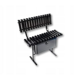   Гробищна пейка PVC 14 ребра с облегалка и кутия - ПОЛСКИ ПРОИЗВОДИТЕЛ