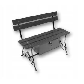   Гробищна гробна пейка Кована пейка с облегалка и кутия