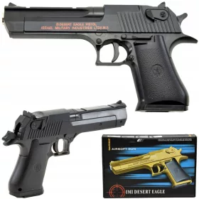    METAL BB GUN РЕПЛИКА DESERT EAGLE SOLID HEAVY ASG AIRSOFT + Книжка със стикери, комикси Shop_lolki
