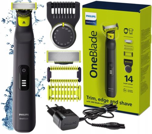 PHILIPS ONEBLADE PRO 360 БРЪСНАЧКА ТРИМЕР МЪЖКА БРАДА ЛИЦЕ ТЯЛО КЛИМЕР