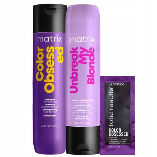  Matrix Set Color Obsessed + Unbreak My Blonde: шампоан, балсам 300 мл