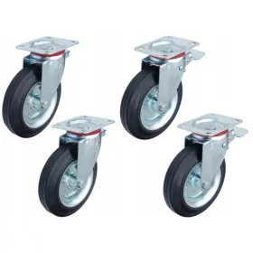   Колело 200 мм със спирачка за 300 кг кош за отпадъци