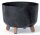  Prosperplast саксия за цветя 29 cm x 29 x 22 cm диаметър 29 cm пластмасови нюанси на сиво и сребро