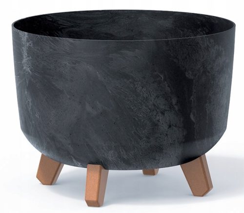  Prosperplast саксия за цветя 29 cm x 29 x 22 cm диаметър 29 cm пластмасови нюанси на сиво и сребро