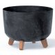  Prosperplast саксия за цветя 29 cm x 29 x 22 cm диаметър 29 cm пластмасови нюанси на сиво и сребро