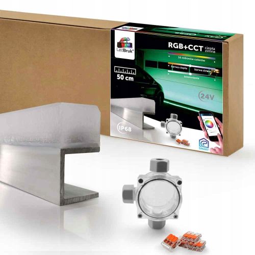  Осветителна лампа LED лента LedBruk-Line ALU IP68 RGB+CCT 0.5m