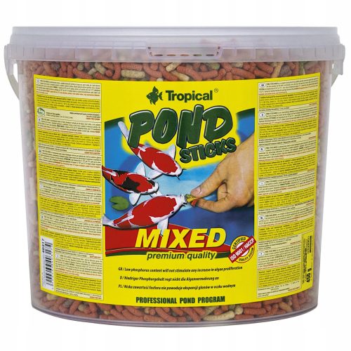 Tropical Pond Sticks Смесена храна за рибки 5л 430гр