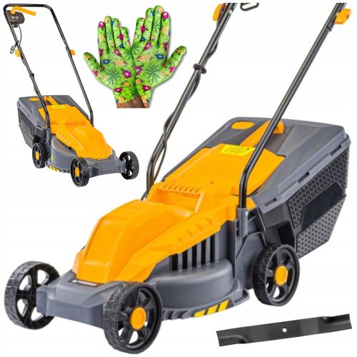  Електрическа косачка Powermat 2200 W, 30 л + ръкавици Procera, размер 8