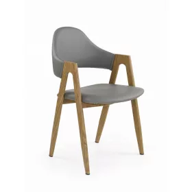    Стол Halmar, изкуствена кожа, нюанси на сивото, 1 бр.