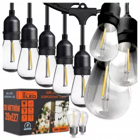  Светещ гирлянд Smartled 2000 см, черен