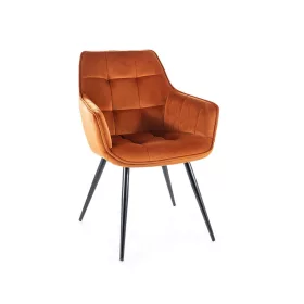    Стол LILIA VELVET, черна конструкция, CYNAMON BL4215