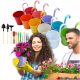  TOP-SHOP-PL саксия 10 см х 10 х 17 см диаметър 10 см многоцветен метал