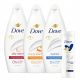  DOVE MIX ароматизиран душ гел 3x 250 ml + ЛОСИОН БЕЗПЛАТНО