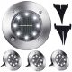  Соларна лампа Plug-in SOLAR GARDEN LAMP, GROUND, сребриста, 12,6 см, 4 бр.