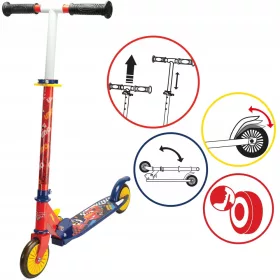    ДВУКОЛЕСЕН СКУТЕР AUTA CARS СГЪВАЕМ РЕГУЛИРУЕМ ВОЛАН КРАЧНА СПИРАЧКА