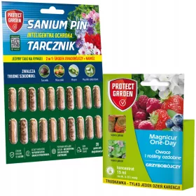    Протект Гарден Саниум Пин инсектицидни таблетки 20 бр + Магникур Еднодневна сива плесен ягода 15мл