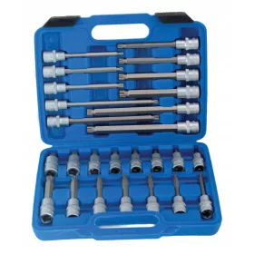    Щепселни глави XZN 1/2", размер M5-M16, дължина 55-200 мм, комплект 26 бр. - SATRA