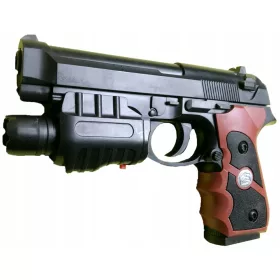    Пружинен пистолет за пластмасови топчета AIRSOFT лазерен фенер P-779B 18+