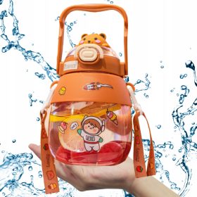    Бутилка за вода Чаша за бутилка за деца до училище детска градина плюшено мече 950мл