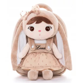    Metoo бежова заешка раница с панделка