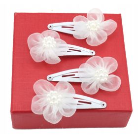    ШАПКА ЗА КОСА ЦВЕТЯ 4 БРОЯ КОМУНИЯ бяла