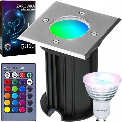  Decorya DecoGround 50 W лампа за надхвърляне + GU10 LED RGB DECORYA КРУШКА 16 ЦВЯТА НА ДИСТАНЦИОННО УПРАВЛЕНИЕ