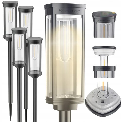  Соларна лампа за вграждане Forever Light, черна, 50 см, 1 бр.