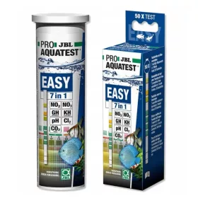    JBL TEST 7in1 ЗА ЕЗЕРЦЕ ТЕСТ ЛЕНТА pH gH kH NO2 NO3 CL2 CO2 7in1